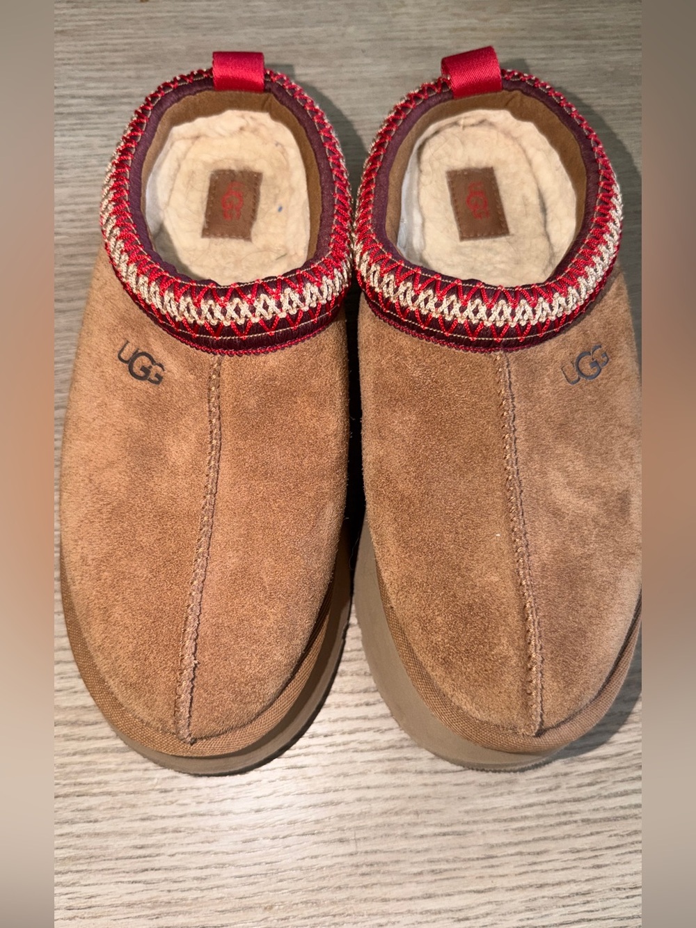 UGG Chestnut Suede Tasman Platform